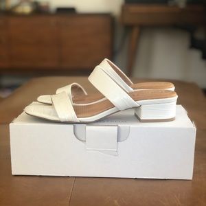 Corso Como Faeya White Leather Slide Sandal